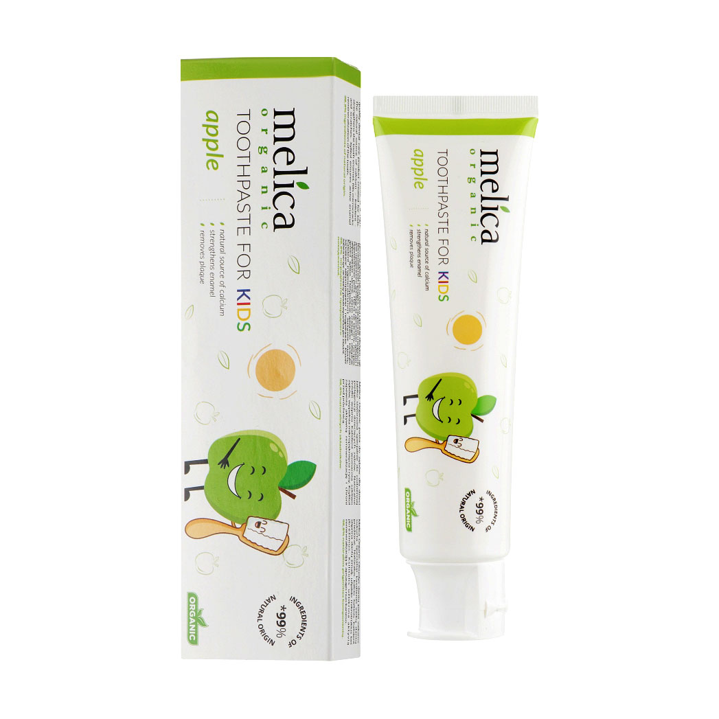 Дитяча зубна паста Melica Organic Toothpaste For Kids Apple Яблуко, 100 мл