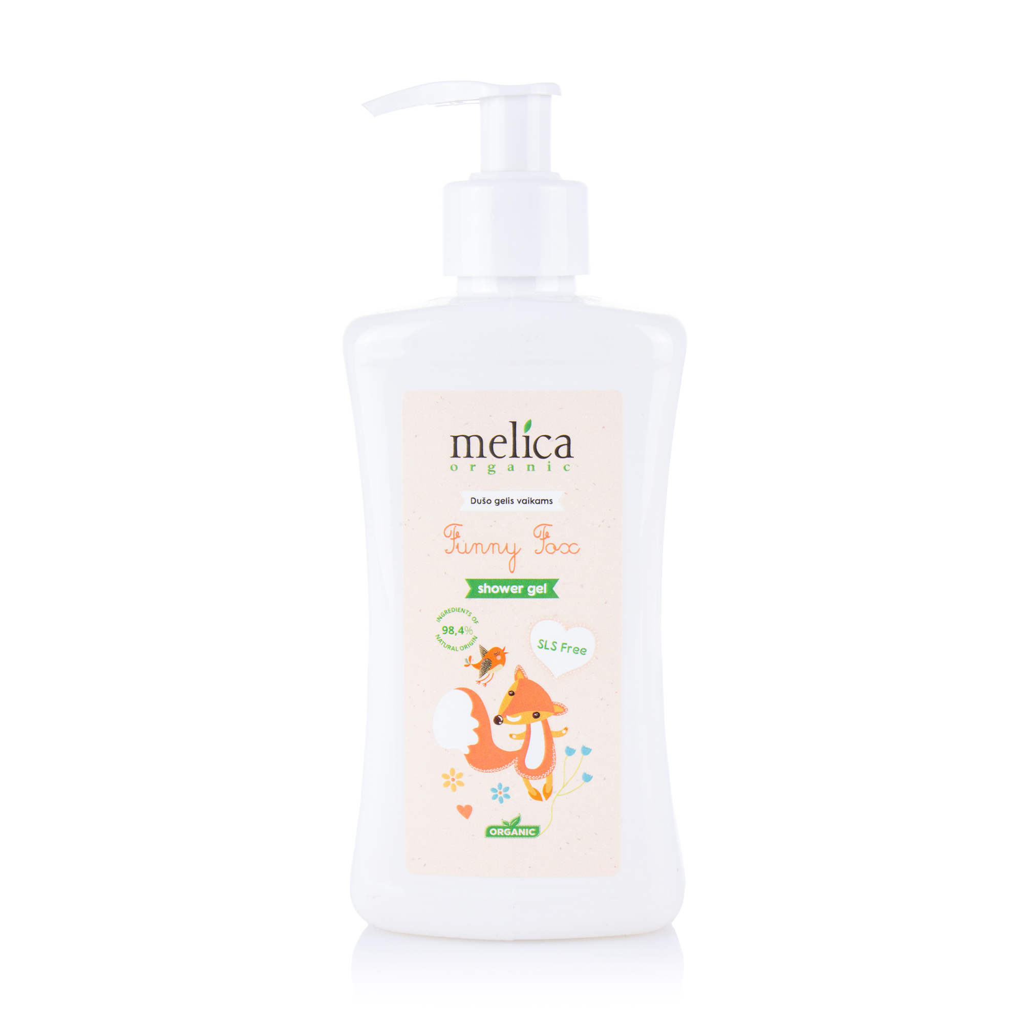 Дитячий гель для душу Melica Organic Funny Fox Shower Gel Від лисички, 300 мл